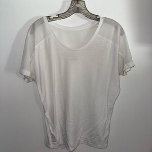 Old Navy White Short Sleeve Tee with Mesh Detail